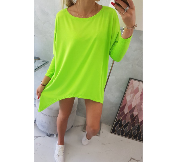 Halenka oversize zelené neonové barvy