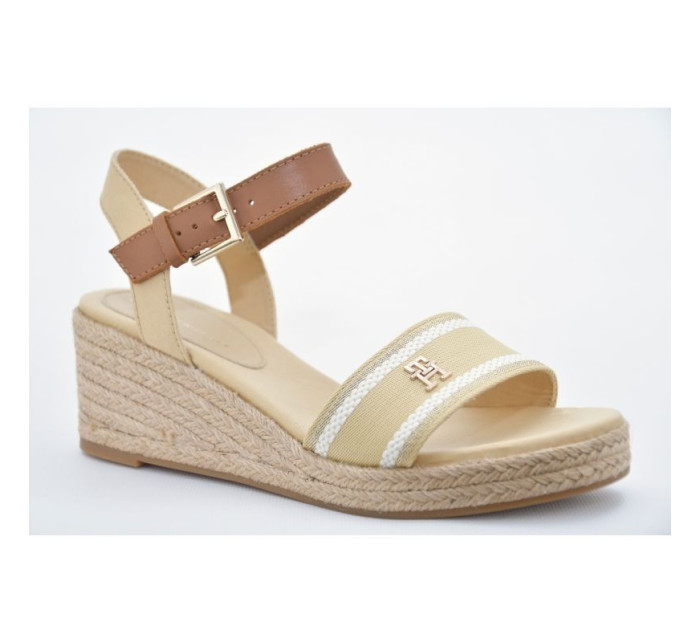 Sandály Tommy Hilfiger Webbing Wedge Sandal W FW0FW08044ACR