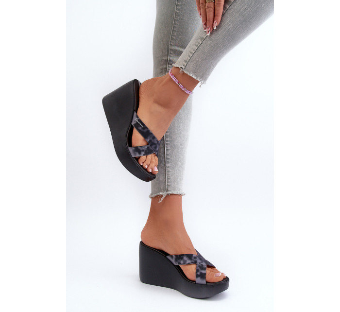 Dámské pantofle na klínku Ipanema High Fashion Slide Fem Black