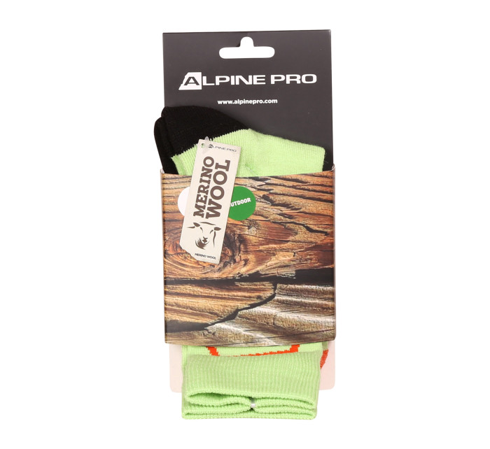 Ponožky z merino vlny ALPINE PRO PHALTE aspen green