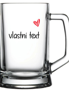 Vlastní text na pivní sklenici