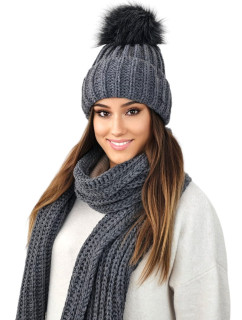 Hat&Scarf model 19142483 Grafit - Kamea