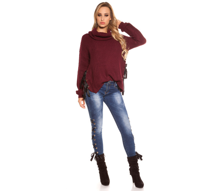 Trendy KouCla XL Collar knit jumper