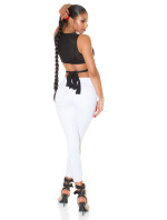 White Highwaist Jeans with model 19623119 - Style fashion