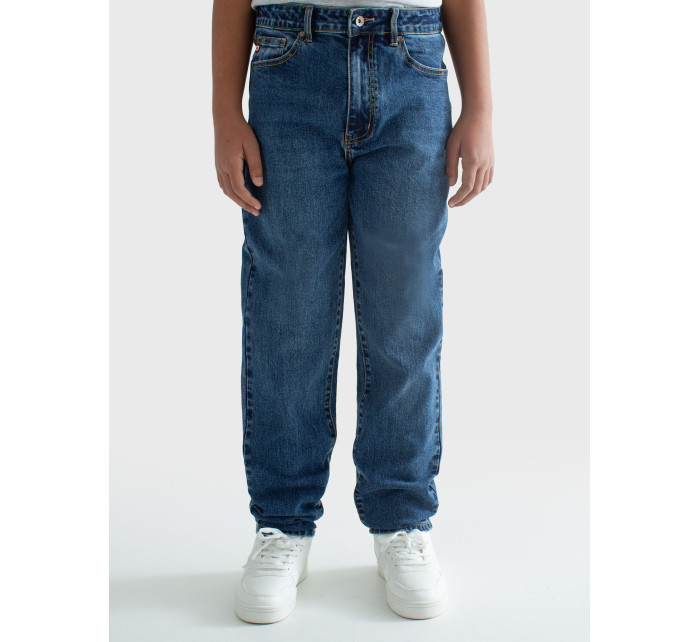 Velké hvězdné volné kalhoty Denim 190098 Střední Denim-482