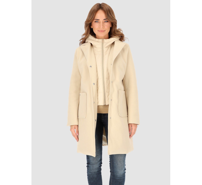 PERSO Coat BLH234040F Béžová barva