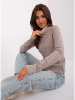 Sweter PM SW PM model 18917707 ciemny bezowy - FPrice