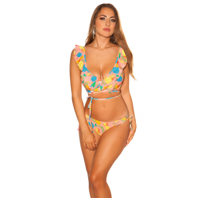 Sexy bikiny s volánky Hawaii Print