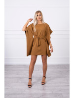 Šaty batwings Oversize camel