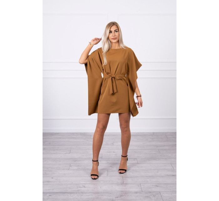 Šaty batwings Oversize camel