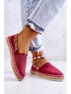 Dámské espadrilky Slip-on Big Star - tmavě růžové