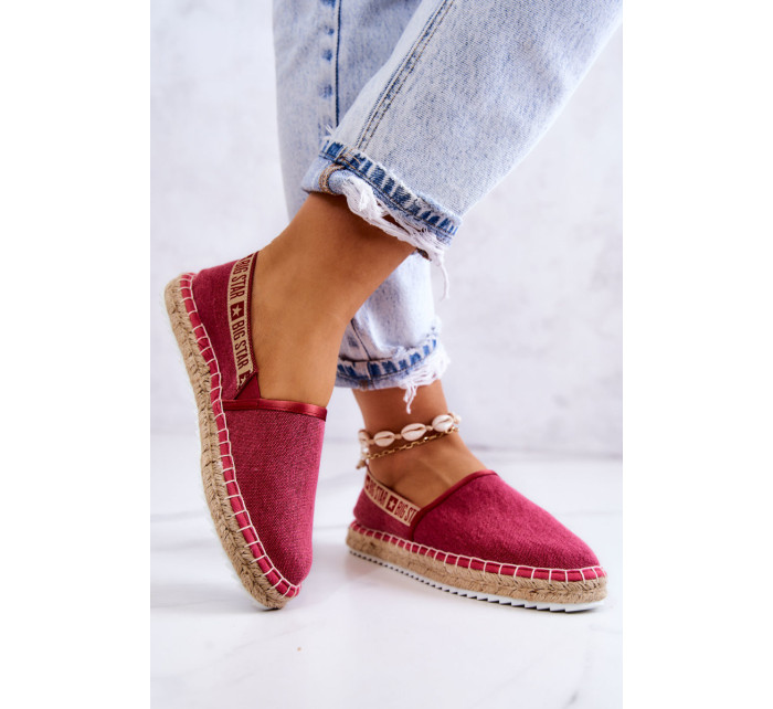 Dámské espadrilky Slip-on Big Star - tmavě růžové