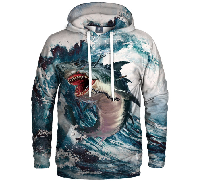 Aloha From Deer Shark Storm Hoodie H-K AFD430 Blue