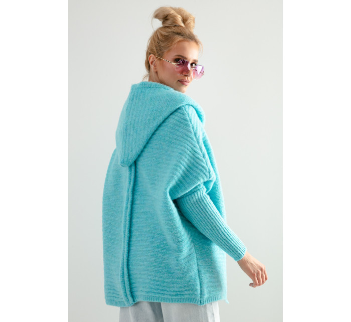 Dámský svetr Cardigan model 20661585 Sky Blue - Fobya