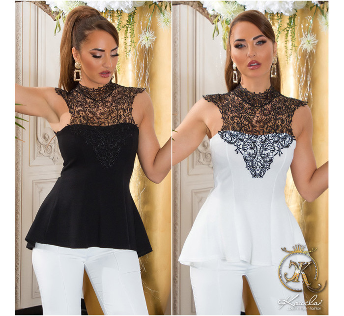 Sexy Koucla flared Top with Lace