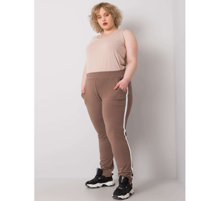 Kairi hnědé tepláky plus size velikosti