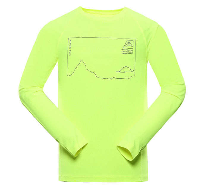 Pánské rychleschnoucí triko ALPINE PRO AMAD neon safety yellow varianta pb