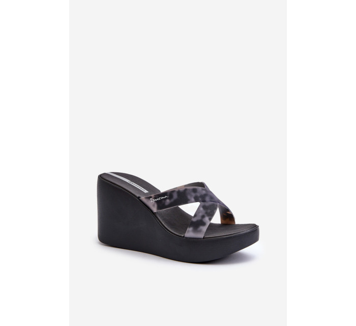 Dámské pantofle na klínku Ipanema High Fashion Slide Fem Black