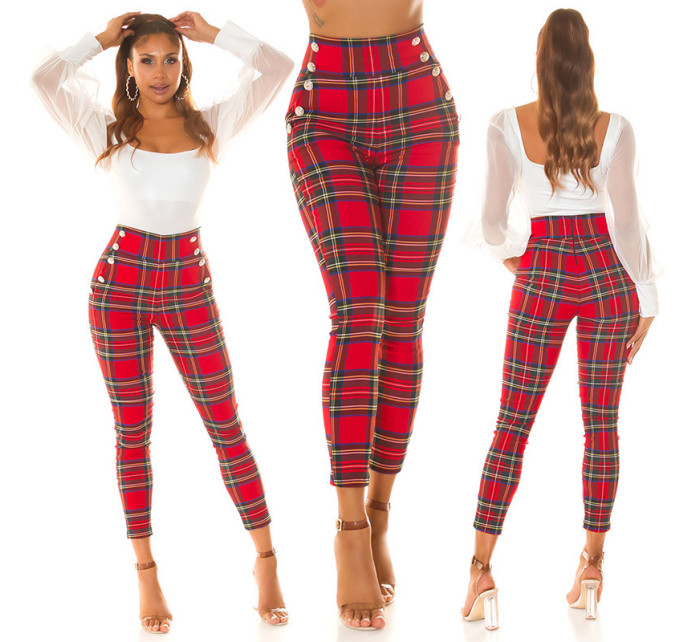 Sexy Koucla checkered Highwaist Pants