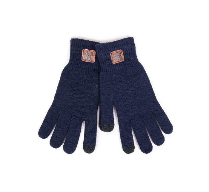 Yoclub Pánské dotykové rukavice RED-0219F-AA50-006 Navy Blue