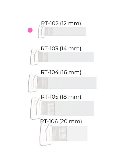 Silikonová ramínka Julimex s kovovými háčky RT 102 12 mm