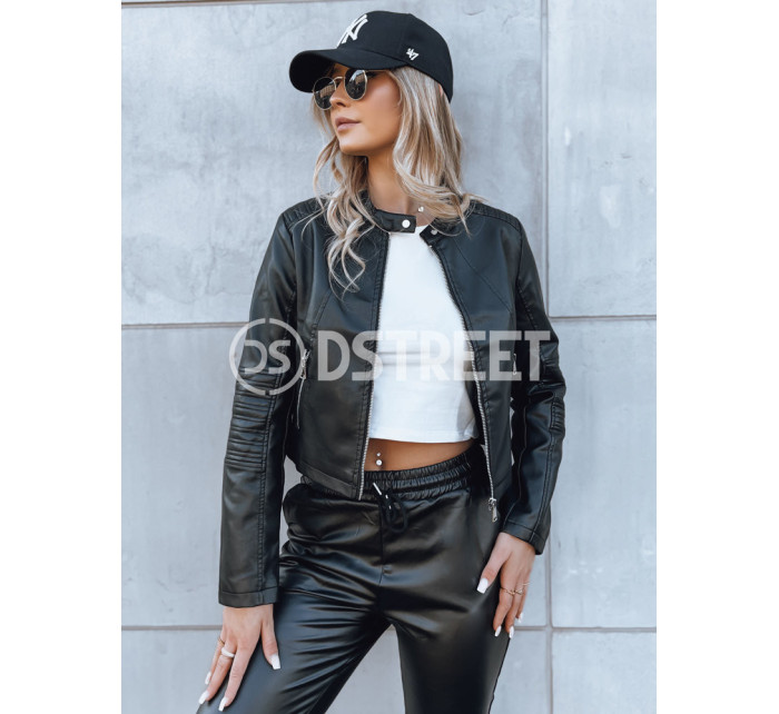 Dámská kožená bunda CHIC STYLE černá Dstreet TY3897