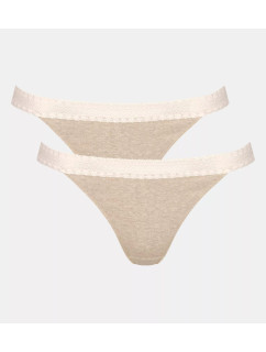 Dámská tanga GO Ribbed R Tanga C2P - GRAY - šedé M013 - SLOGGI