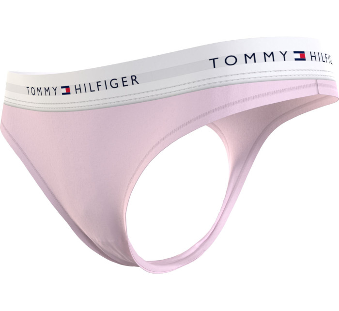 Dámská tanga LOGO WAISTBAND THONG UW0UW03835TOG světle růžová - Tommy Hilfiger