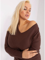 Sweter PM SW PM model 20134625 ciemny brązowy - FPrice