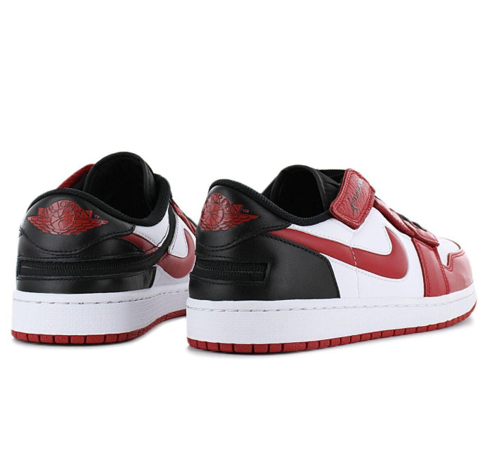 Pánské sportovní boty Air Jordan 1 Low FlyEase M DM1206-163 Červeno-bílá s černou - Nike