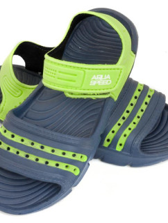 AQUA SPEED Bazénové pantofle Noli Black/Green