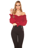 Sexy Carmen Crop Shirt