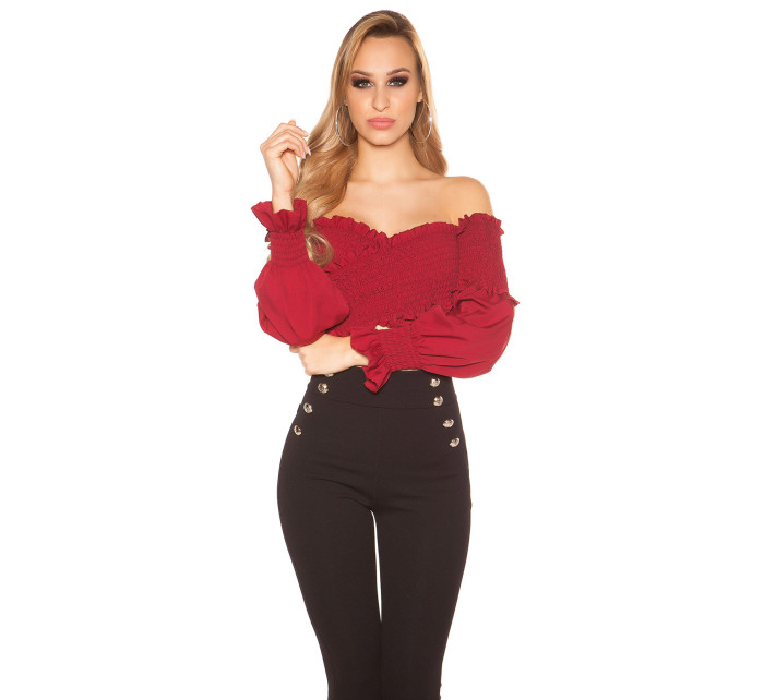 Sexy Carmen Crop Shirt