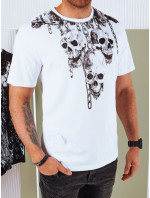 Pánské tričko s potiskem bílé Dstreet RX5433