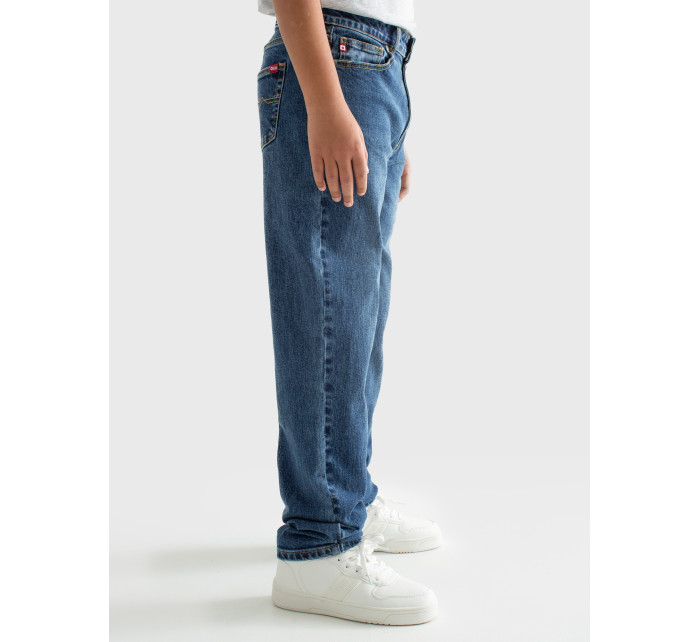 Velké hvězdné volné kalhoty Denim 190098 Střední Denim-482