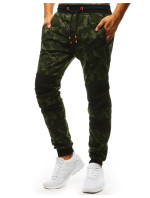 Zelené pánské camo zelené tepláky Dstreet UX3495