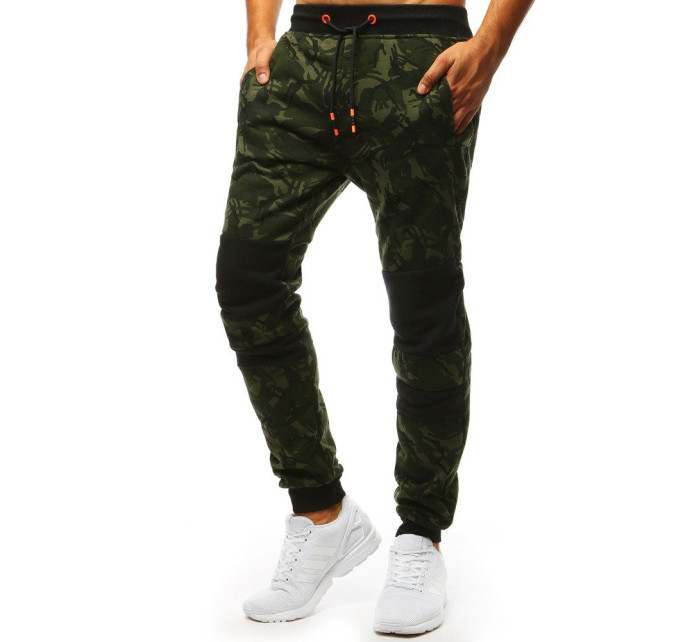 Zelené pánské camo zelené tepláky Dstreet UX3495