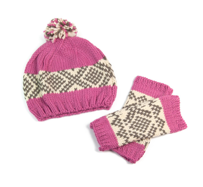 Art Of Polo Hat&Gloves Cz2600-2 Pink