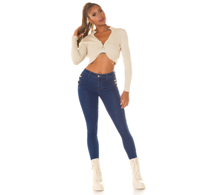 Sexy Highwaist Push-Up Jeans with buttons