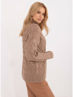 Sweter AT SW model 20463742 ciemny bezowy - FPrice