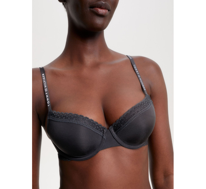 Dámská podprsenka TONAL LACE DEMI-CUP BRA UW0UW04546 BDS černá - Tommy Hilfiger