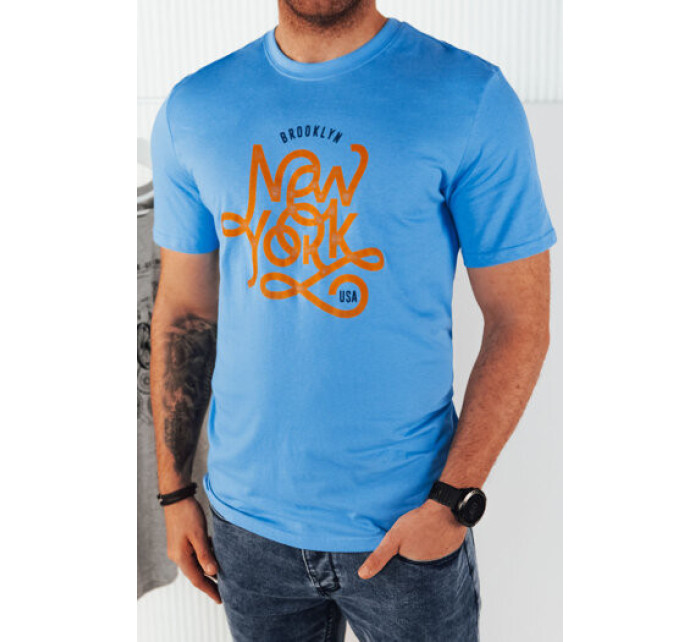 Pánské tričko s potiskem, modré Dstreet RX5370