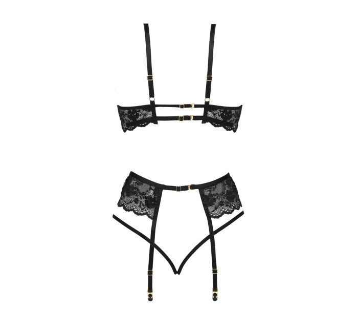 Dámská erotická souprava Rose set black - BEAUTY NIGHT FASHION