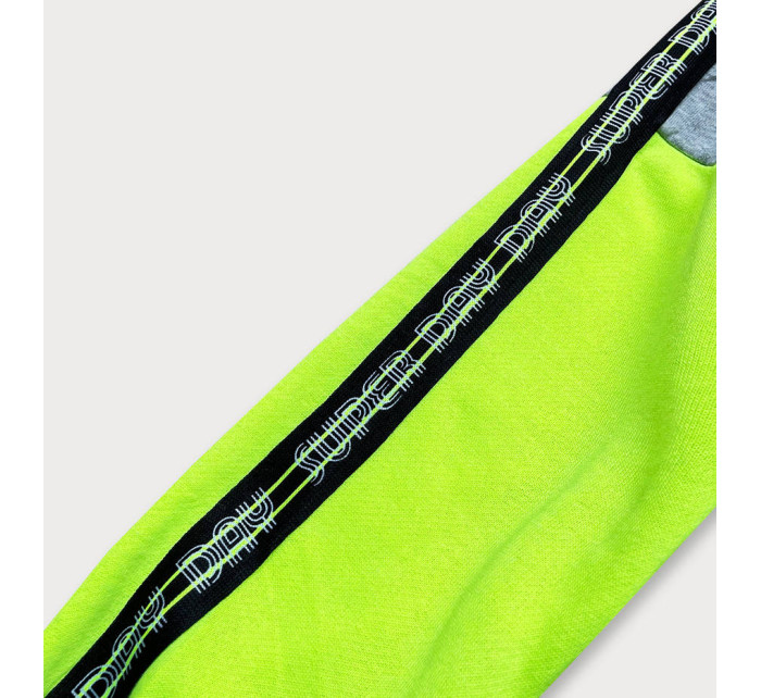 Černo-zelená dámská sportovní mikina (26019)