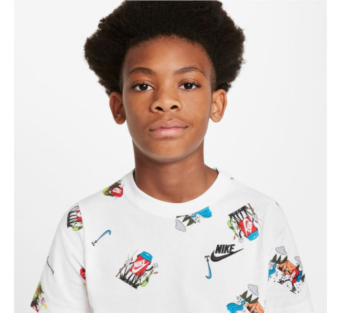 Chlapecké tričko Sportswear Aop Jr DQ3856 100 - Nike