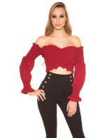 Sexy Carmen Crop Shirt