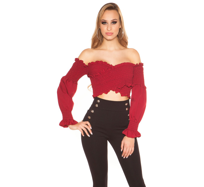 Sexy Carmen Crop Shirt