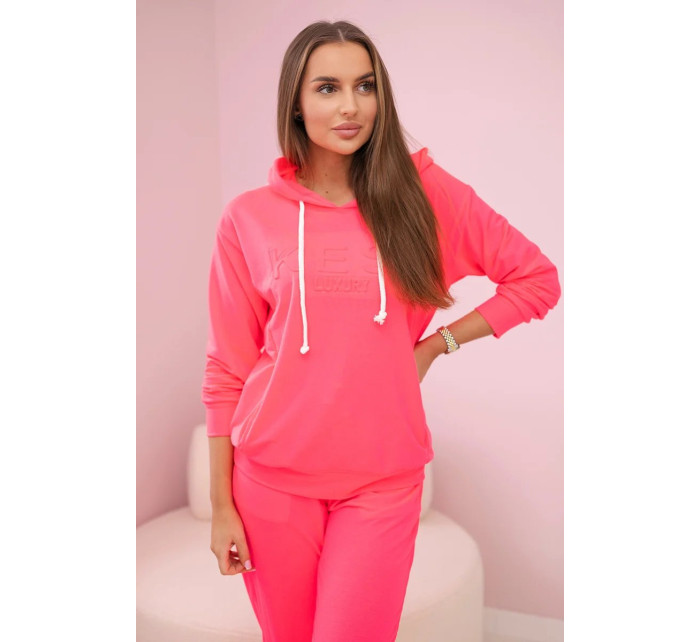 Bavlněný set Kesi Luxury Pink Neon