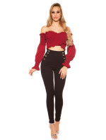 Sexy Carmen Crop Shirt