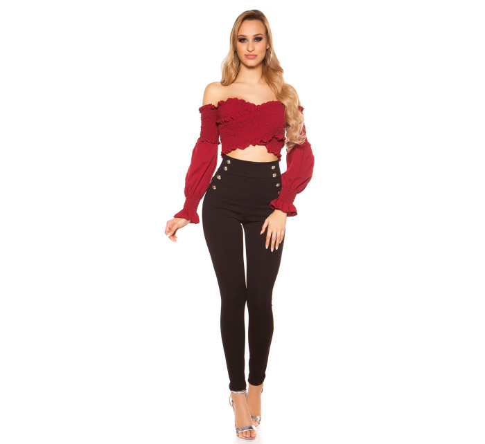 Sexy Carmen Crop Shirt